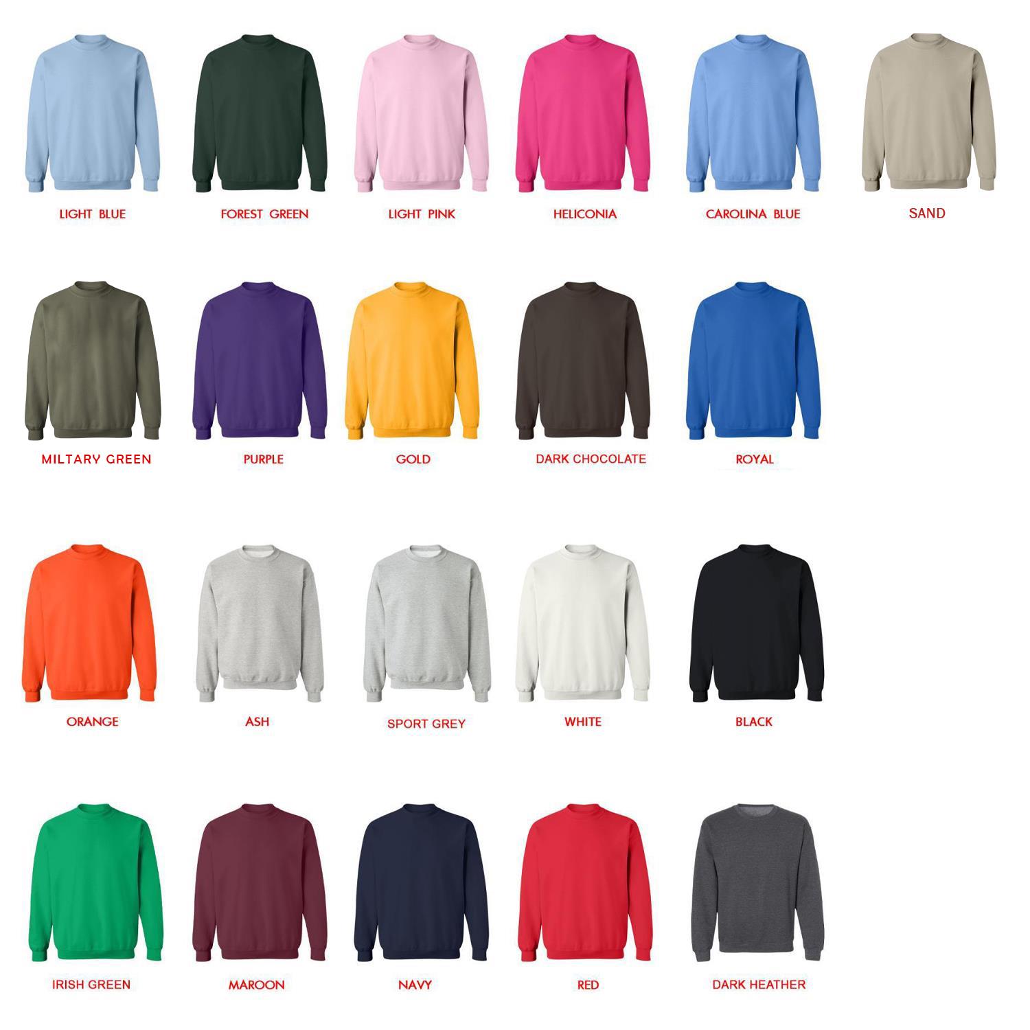 sweatshirt color chart - Aespa Shop