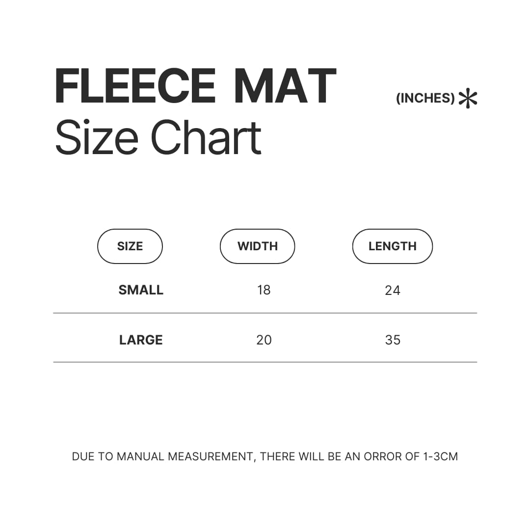 Fleece Mat Size Chart - Aespa Shop
