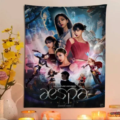 Powerful Girl aespas Member Tapestry