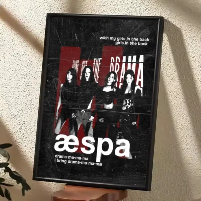 aespa Drama Girl In The Back Wall Art
