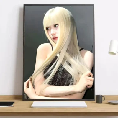aespa Giselle White Hair Wall Art
