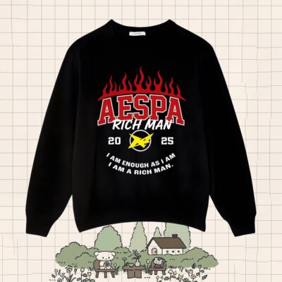 Retro Aespa Rich Man Sweatshirt