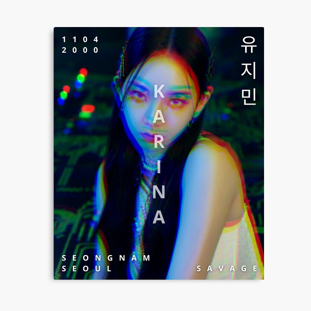 Aespa Karina Savage Glitch Version Poster