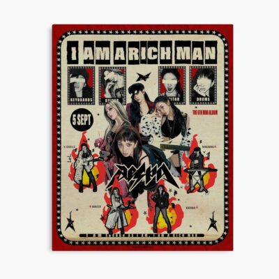 Aespa Rich Man Retro Design Poster