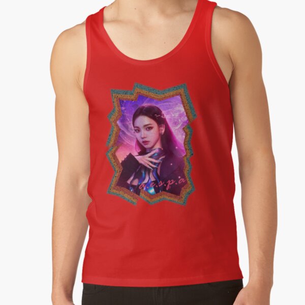 Yoo Jimin Aespa Karina Korean Kpop Retro Color Oil Paint Design Tank Top - Image 4
