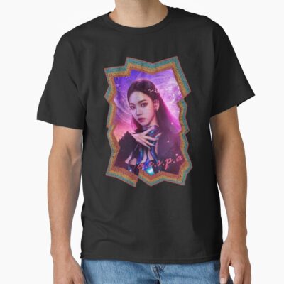 Yoo Jimin Aespa Karina Korean Kpop Retro Color Oil Paint Design T-shirt