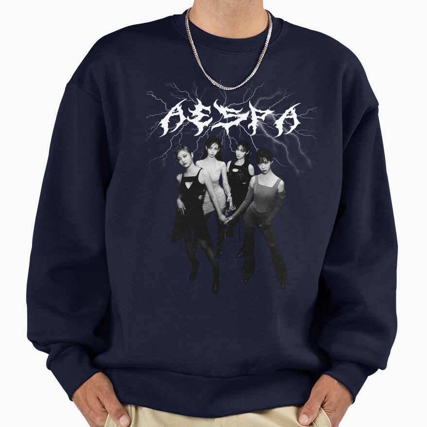 Aespa Black And White Sweatshirt - Image 5