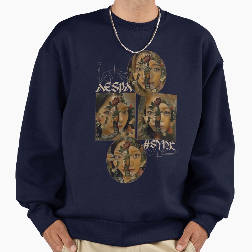 Aespa Vintage Flowers Edit K Pop Merch Sweatshirt - Image 5