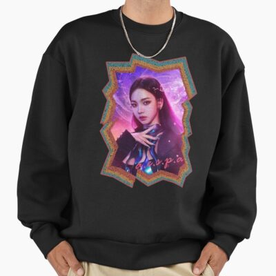 Yoo Jimin Aespa Karina Korean Kpop Retro Color Oil Paint Design Sweatshirt