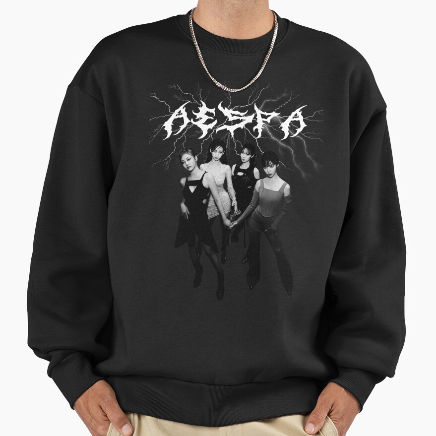 Aespa Black And White Sweatshirt