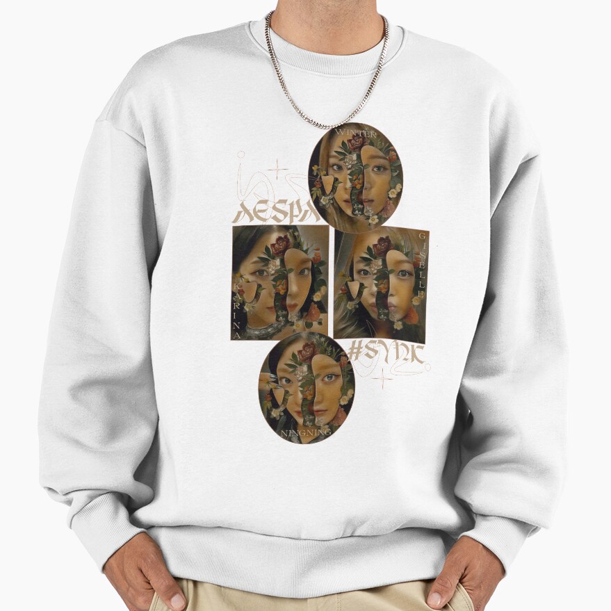 Aespa Vintage Flowers Edit K Pop Merch Sweatshirt - Image 2