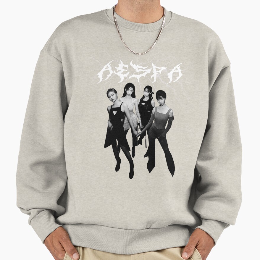 Aespa Black And White Sweatshirt - Image 3