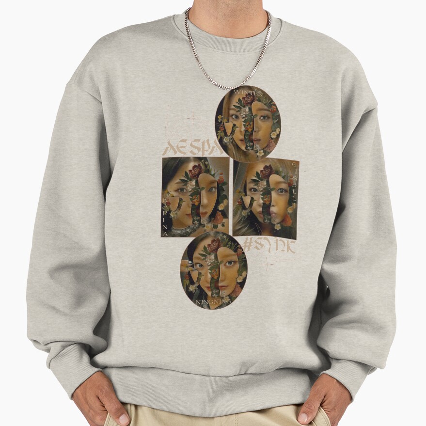 Aespa Vintage Flowers Edit K Pop Merch Sweatshirt - Image 3