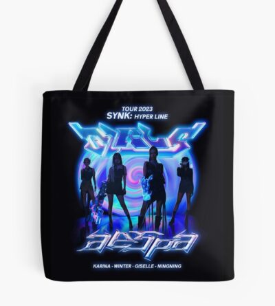 Aespa Girls Live Tour 2023 Synk Hyper Line Merch Kpop Tote Bag