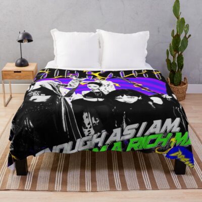 Aespa Rich Man Illustration Art Throw Blanket