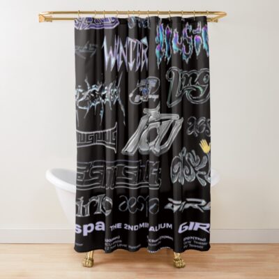 Aespa Logos Shower Curtain