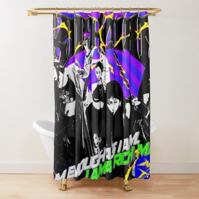 Aespa Rich Man Illustration Art Shower Curtain