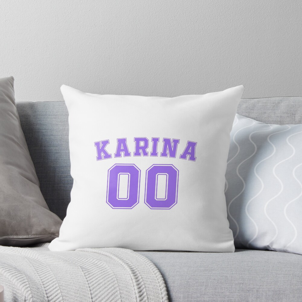 Aespa Karina Varsity Throw Pillow