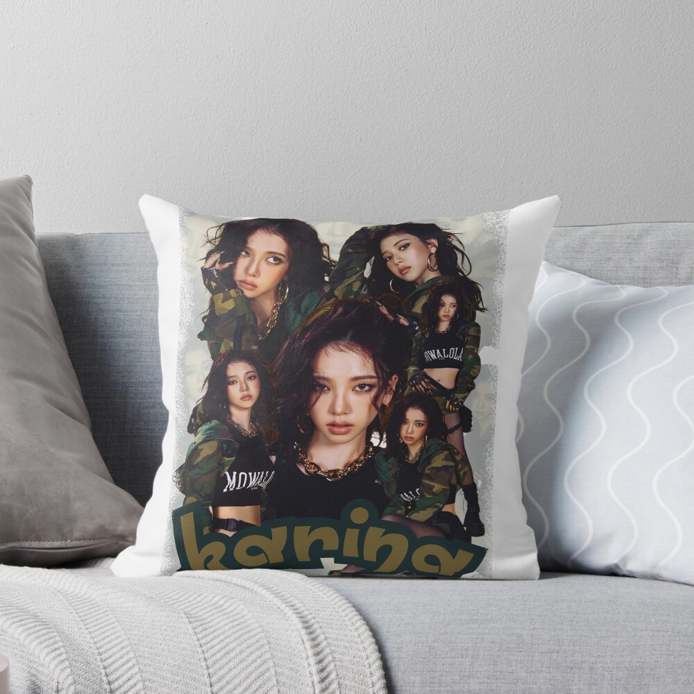 Aespa Karina Whiplash Throw Pillow