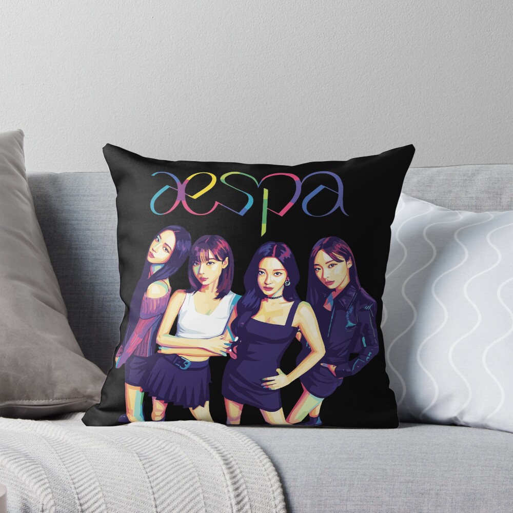 Aespa Kpop Throw Pillow