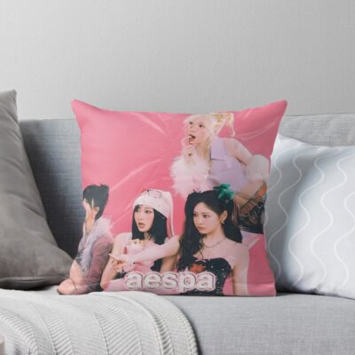 Aespa Hot Mess Throw Pillow